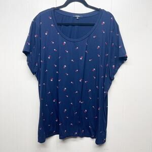 Angels Womens Top 3X Novelty Pineapple Print Casual Everyday Wear Soft Stretch